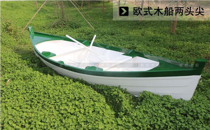 廠家直銷(xiāo)兩頭尖手劃歐式木船 旅游景觀裝飾道具船 釣魚(yú)捕漁船